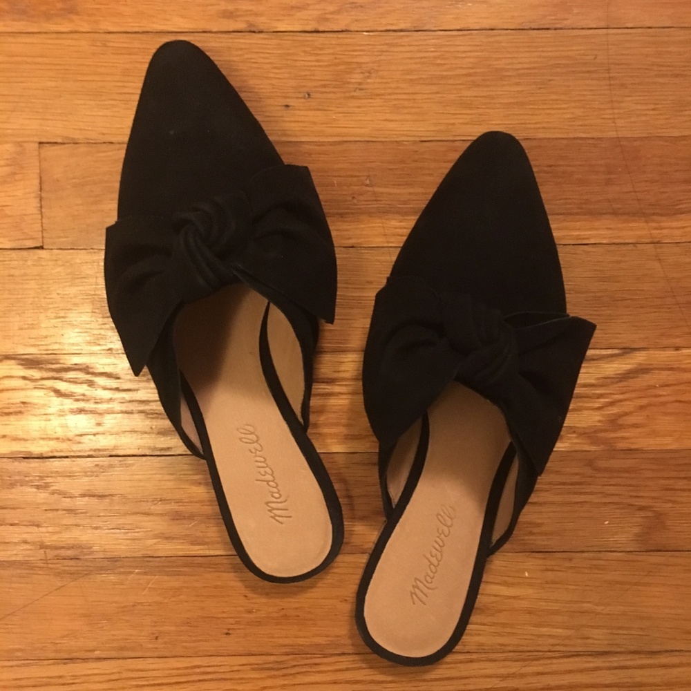 *SOLD* MADEWELL - NIB Remi Bow Mules - Black Suede - Picture 4 of 7